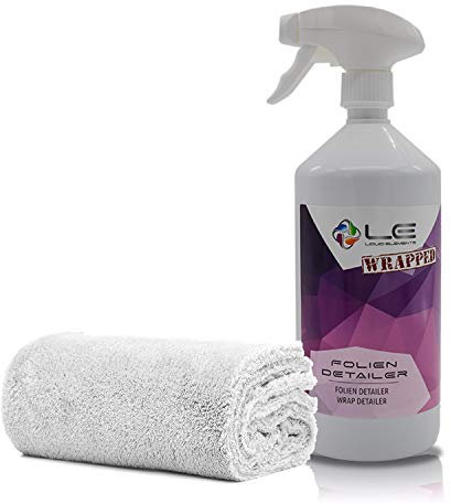 detailmate Liquid Elements Quick Detailer Set: Liquid Elements Foliendetailer 1L + Mikrofasertuch Superflausch 40x40cm, 550GSM