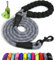 Taglory Laisse Chien Corde, Laisse pour Chien en Nylon avec Poignée Rembourrée Douce et des Fils réfléchissants, 120cm x 1.0cm, Gris