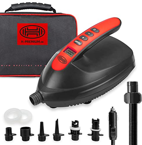 HEYNER® SUP Pumpe elektrisch 16 PSI Premium Freizeit & Outdoor Luft-Kompressor 12V KFZ