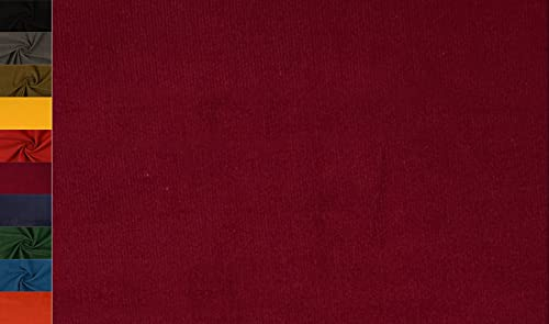 STOFFBOOK BAUMWOLLE FEINCORD SOPO CORDSTOFF STOFFE, E309 (Weinrot)
