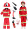 Udekit Feuerwehrmann Kostüm für Kinder Feuerwehrchef Cosplay Rollenspiel Spielzeug Zubehör für 2-4 Jahre
