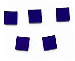 Dimensioni Multiple 5pcs 380nm UV Ir Filtro Pass ZB2 BG3 Vetro Viola Passa -Banda Doppia (Diameter : 6.5x6.5x1.0mm)