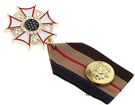 zalati Abzeichen Brosche Pin Vintage Stoff Medaille Abzeichen Anhänger Abzeichen Zubehör für Kostümparty formelle Kostüm Uniform – Kreuz