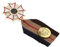zalati Abzeichen Brosche Pin Vintage Stoff Medaille Abzeichen Anhänger Abzeichen Zubehör für Kostümparty formelle Kostüm Uniform – Kreuz