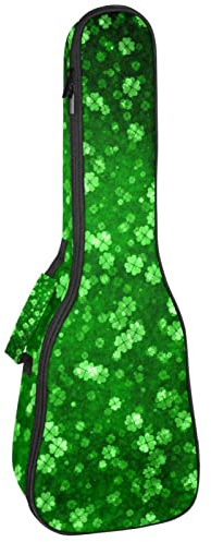 Ukulele Koffer Grüner Klee Ukulele Tasche 21 Zoll Wasserdicht Oxford Gig Bag Mit Tasche Jungen Mädchen
