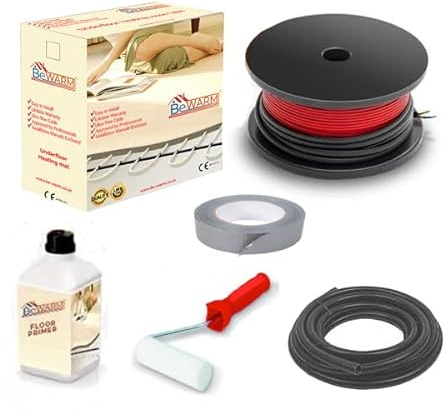 BeWarm Electric Underfloor Heating Cable Kit, 150w / m2 Loose Wire Cable Kit, 15.2m2