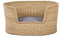 BAÏTA Panier Rond Atlas pour Chien et Chat en jonc de mer Coussin Gris, Panier Animal Domestique Effet Osier