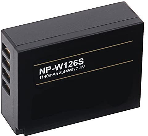 Batterie pour Fujifilm XT30 / X-T30 II compatible avec Fuji NP-W126s / NP-W126 (1140 mAh) | Capteur NTC actif et matériau ignifuge V1