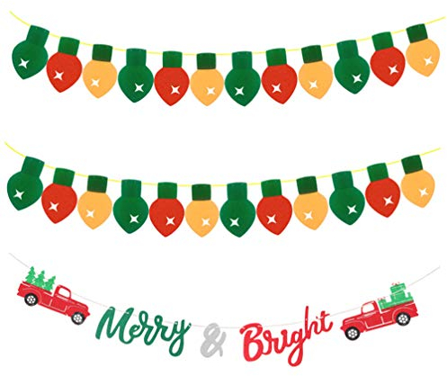 FARUTA Wimpelkette mit Aufschrift Merry Christmas, Buchstaben, hängende Wimpelkette, Banner für Urlaubsdekoration
