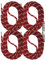 SNORS 2 pares de cordones redondos, 21 colores, 75-200 cm, diámetro de 5 mm, cordones de seguridad para zapatos de trabajo y zapatos de senderismo, resistentes a la rotura, lavables y robustos, Rojo