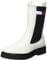Tommy Jeans Stivali Mezza Gamba Donna Long Chelsea in Pelle, Avorio (Rich Cream), 38 EU