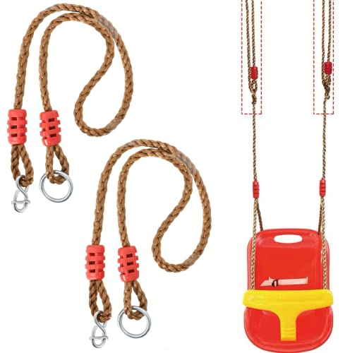 Naapesi Cuerdas de Columpio Ajustables, Juego de Columpio de Jardín, Columpio Ajustable en Altura, para Colgar un Columpio de una Rama de árbol, Accesorio para Columpio, Puede Soportar 660 lbs