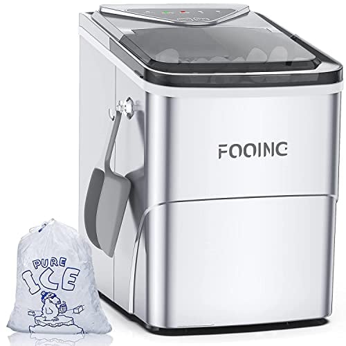 Eiswürfelmaschine, Ice Maker mit Selbstreinigungsfunktion,15kg/24h, 9 Eiswürfel in nur 6 Minuten. Gerauscharmem Betrieb, Ice Cube Maker, Eiswürfelbereiter für den Einsatz in Haushalten, Büros