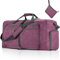 Vomgomfom 115L Reisetasche mit Schuhfach, Große Falttasche für Camping, Reisen, Fitness, Lila