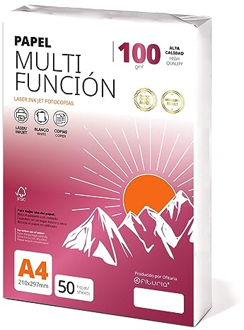 Ofituria Kopierpapier, DIN A4, 100 g/m2, 50 Blatt, Mehrzweckpapier für Laser- und Tintenstrahldrucker, Kopierer, Bürobedarf, Schulbedarf, Packung zu 50 Blatt, 100 g