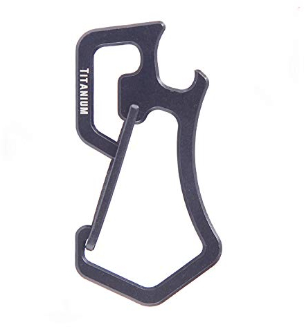 Multitool ium Carabiner Keychain Key Ring Spring Clips with Bottle Opener