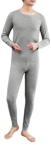 Herren Thermounterwäsche, Innenfleece Motorrad Atmungsaktiv Thermoanzug Fussball Weich Funktionsunterwäsche Sportunterwäsche Dickes Herrenunterwäsche 4XL Winter Thermo Unterwäsche Thermohose