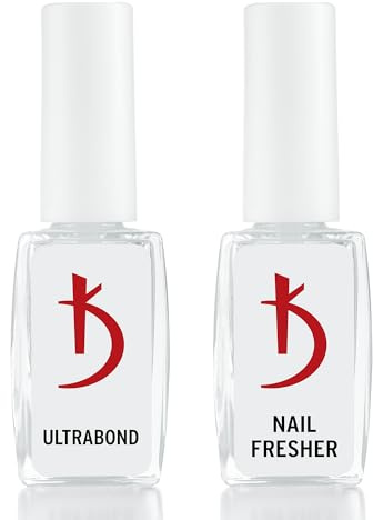 K Professional Primer für Gelnägel und Dehydrator für Nägel - Set 2 * 12 ml - Acid Free Bonding Nail Primer and Dehydrate - Air Dry Set fur UV Nagellack Acrylnägel