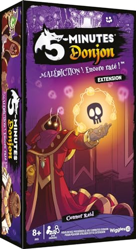 Asmodee Wiggles 3D 5 Minuten Dungeon – Erweiterung: Fluch. Immer noch verpasst! – Gesellschaftsspiele – Kartenspiele – Kooperationsspiele – Spiele für Erwachsene und Kinder ab 8 Jahren – französische