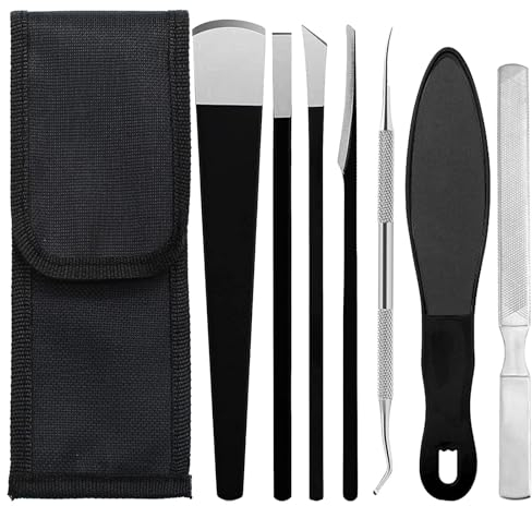 DMNQ 6 Pezzi Set Pedicure Professionale Piedi e 1 Lima per Unghie a Quattro Lati,Bisturi per Pedicure,Attrezzi per Pedicure,Set Pedicure Professionale per Rimuovere La Pelle Morta e i Calli