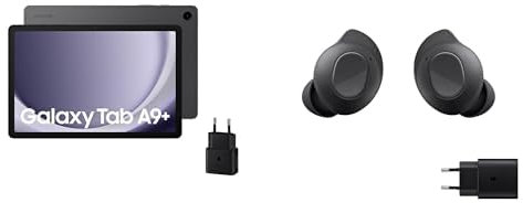 Samsung Galaxy Tab A9+ con Galaxy Buds FE - Tablet Android, 128 GB Almacenamiento, WiFi, Pantalla 11”, Sonido 3D, Gris (Versión Española)