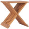 Rantry Klapphocker 40 x 32 x 45 cm aus massivem Teakholz, Stühle für den Außenbereich, Esszimmerstühle für Garten, Gartenmöbel, Terrassenmöbel