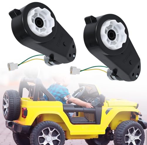 24V RS550 Elektrischer Motor Getriebekasten,2 Stück 40000RPM Elektromotor Getriebe für Kinderauto Spielzeug Ersatzteil