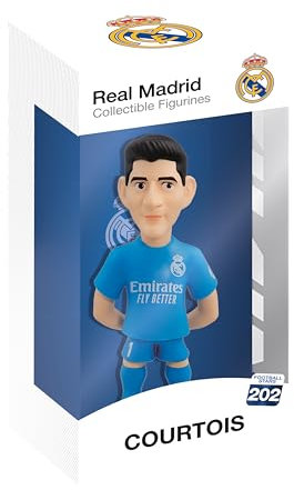 BANDAI MINIX Collectible Figurines MN18369 Figura de Courtois, Real Madrid, Coleccionables de 12 cm para Exhibición, Idea de Regalo para Niños y Adultos, Fans de fútbol