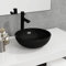 Sufrk Waschbecken Hartglas 35x12 cm Schwarz Waschtischplatte Waschbecken Badezimmer