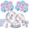 INSANYJ Unicorn Birthday Party Decorations, Unicorn Party Plates Cups and Napkins, Balloons Tableware Set Serves 10 Guests, Unicorn Theme Decorations Party Supplies for Girls Birthday Party