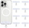 JEYORZY 8 Piezas Colgar Movil Cuello Parche de Cordón para Teléfono,Transparente Parches de Repuesto con Anillo de Multifuncional,Parche Para Correa de Cordón para Teléfono Celular