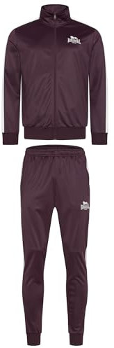 Lonsdale Herren Pember Jogginganzug, Oxblood/Ecru, M