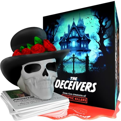 The Deceivers - Murder Mystery Partyspiel | Like Werwolf | Brettspielabend für Erwachsene, Familienspiele, geheime Spionage-Spiele & Verräter-Rollenspiel | Bluffing, Täuschung und Strategie - CRYPTIC