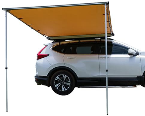 Autozelt, Wohnmobil-Markise, wasserdicht, Fahrzeug-Seitenmarkise – abnehmbarer einziehbarer Unterstand für Camping, SUV, LKW, Outdoor-Ausflüge, Roadtrips – einfacher Aufbau