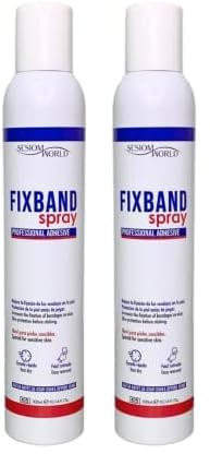 FIXBAND Spray adhesivo profesional FIJADOR DE VENDAJES KINESIOLOGIA 300ml MW (Paquete de 2)