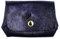 Mini Porte-Monnaie Cartes Cuir Véritable Irisé pour Femme - Petit Portefeuille Brillant à Magnétique 3 Compartiments - Chic Élégant - Bleu Marine