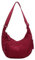 GUSXPPD Damen Halbmond Crossbody Schultertasche, Nylon Crossbody Bag, Hobo Halfmoon Bag, Crossbody Bag Umhängetasche, Halbmond Dumpling Umhängetasche mit verstellbarer Schultergurt (Rot-L)