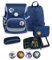 Belmil Premium Compact Plus ergonomisches Schulranzen Set 5 - teilig, AGR, Brustgurt, Hüftgurt, Magnetverschluss (405-41/P/S) (Topographic 2)