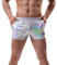 ABEHIK Herren Glitzer Shorts Sexy Pailletten Hose Metallic Shorts Kurz Y2K Gl�nzender Bar-Shorts Hotpants Musikfestival Karneval Kost�m Nacht Clubwear Silber Large