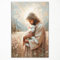 Cekjekle Leinwandposter Jesus der gute Schäferhund, Jesus und Lamm, religiöser christlicher Kunstdruck, spirituelle Bibelskriptur, Kunst zum Gebet, Jesusmalerei, LDS Drucke, Geschenk, 30,5 x 40,6 cm,