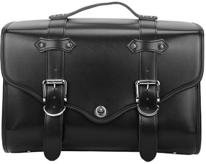 Motorrad Tasche Für Cruiser Für Roller Für Peugeot Für Vespa GTS GTV 300 150 Reise Gepäck Tasche Motorrad wasserdichte Schwanz Tasche Motorradgepäck(Schwarz)