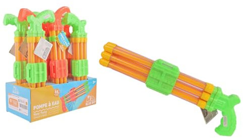 BLUE SKY - Pistolet Pompe à Eau - Jeu de Plein Air - 048413 - Couleur Aléatoire - Plastique - 40 cm - Jouet Enfant - Jeu de Plage - Piscine - Arroser - Jardin - Jouet Été - À Partir de 3 Ans