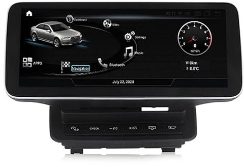 FJINQIANG 12.5-Zoll-Touchscreen Android Autoradio 2 Din GPS-Navigation Für Audi A6 A6L C6 2005-2009 Con Plug-and-Play Unterstützung USB-Spiegelverbindung Radio Video Player,10.25 4-Core 2G+32G