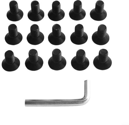Gdfnmogo Juego de 15 tornillos de cabeza recortadora de césped con llave, corte eficiente, compatible con varios modelos