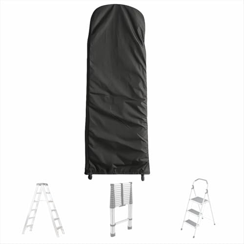 Folding Step Ladder Cover - 420D Oxford Fabric Waterproof, Dustproof & UV-Resistant Protector for Household Folding Ladders, All-Season Storage Bag(20 W × 77 L)