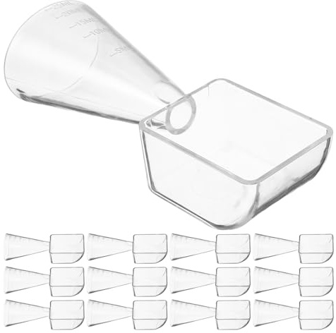 LOORGVEL 20pcs Plastic Measuring Spoons for Facial Mask Mixing Application 15.9g Portable Skincare Tool for Powder Liquid Clay Travel On-the-go Use