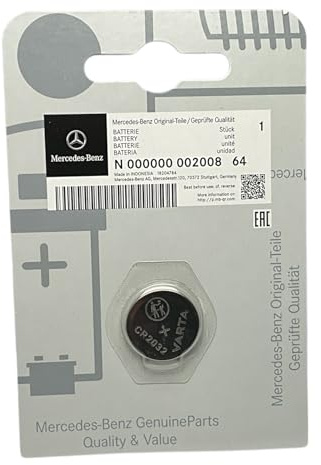 Mercedes-Benz Batteria originale CR2032, batteria a bottone al litio 3V Varta, pezzo genuino N00000000200864