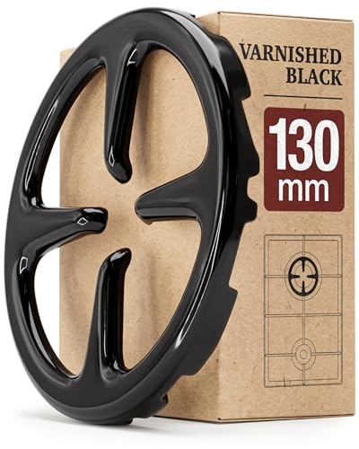 Gasherd Aufsatz Universal Ø 130 mm | Aufsatz Gasherd mit Schwarzer Emaillebeschichtung für Espressokocher, Mokkakanne, Kleine Töpfe und Milchtöpfe | 3 Jahre Garantie