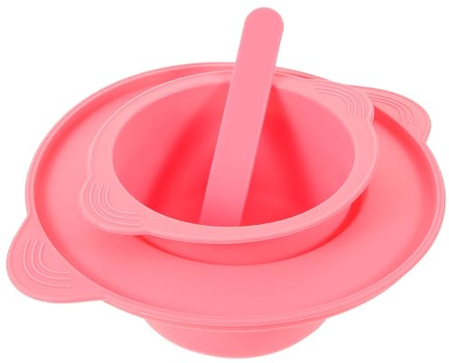 SILENRADAWN Silikon Wachsschmelztopf 400ml Faltbare und Leicht zu Reinigende Masken Mischschüssel für Selbstgemacht Anwendungen Rosa Silikon Schale für Gesichtsmaske und Wiederverwendbar