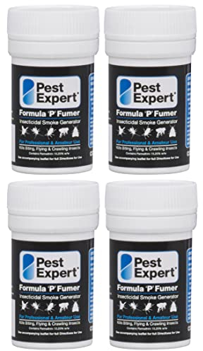 Pest Expert Formula ‘P’ Fumer Poultry Red Mite killer smoke bombs 4 x 3.5g (HSE approved and tested - professional strength product)